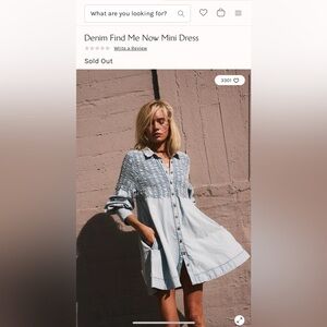 Free People Denim Find Me Now Mini Dress